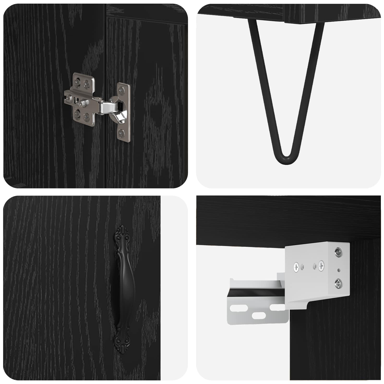 Haut Armoire Chêne noir 69,5 x 34 x 180 cm Bois d'ingénierie - XIOS