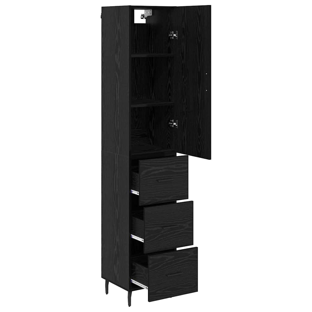 Haut Armoire Chêne noir 34,5 x 34 x 180 cm Bois d'ingénierie - XIOS
