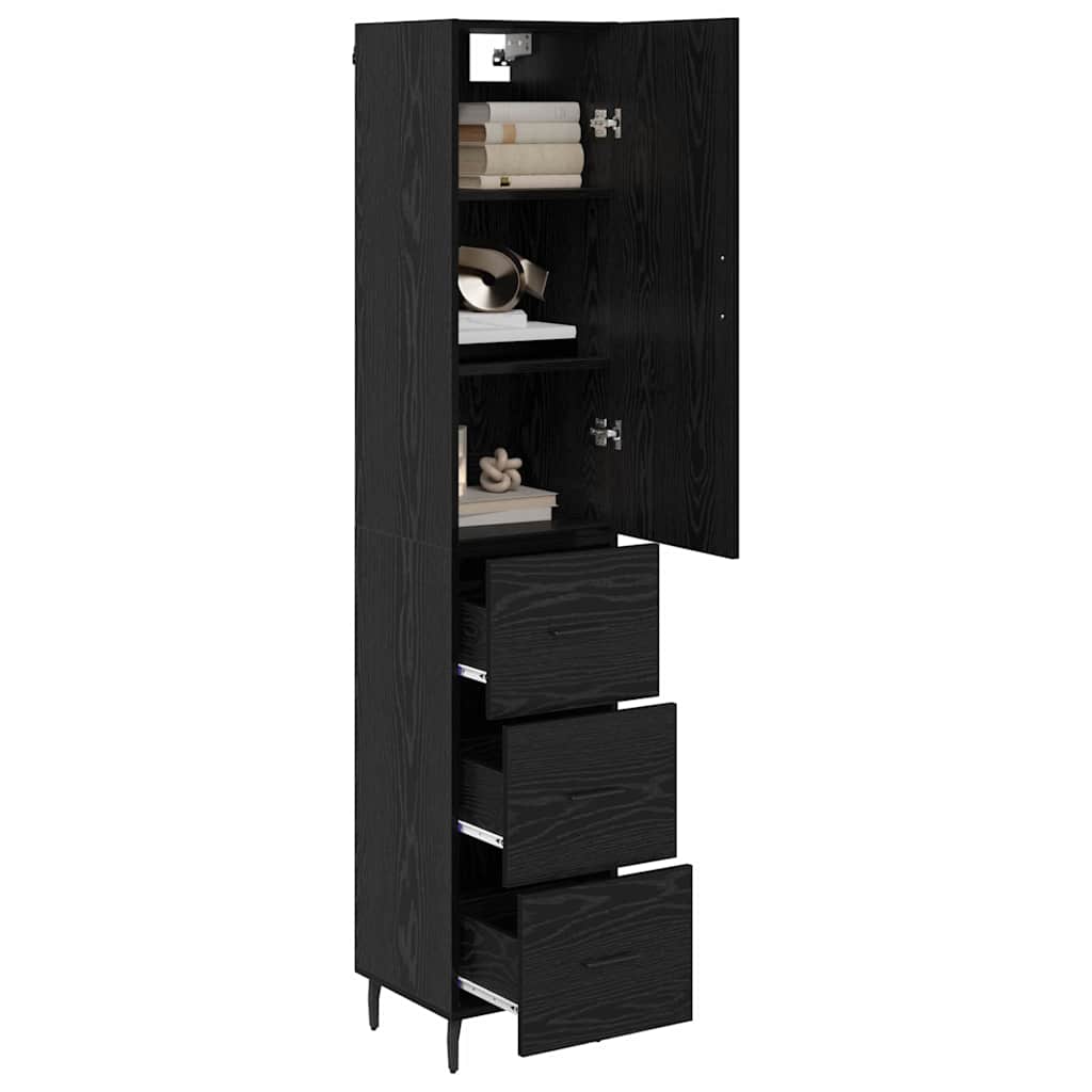 Haut Armoire Chêne noir 34,5 x 34 x 180 cm Bois d'ingénierie - XIOS