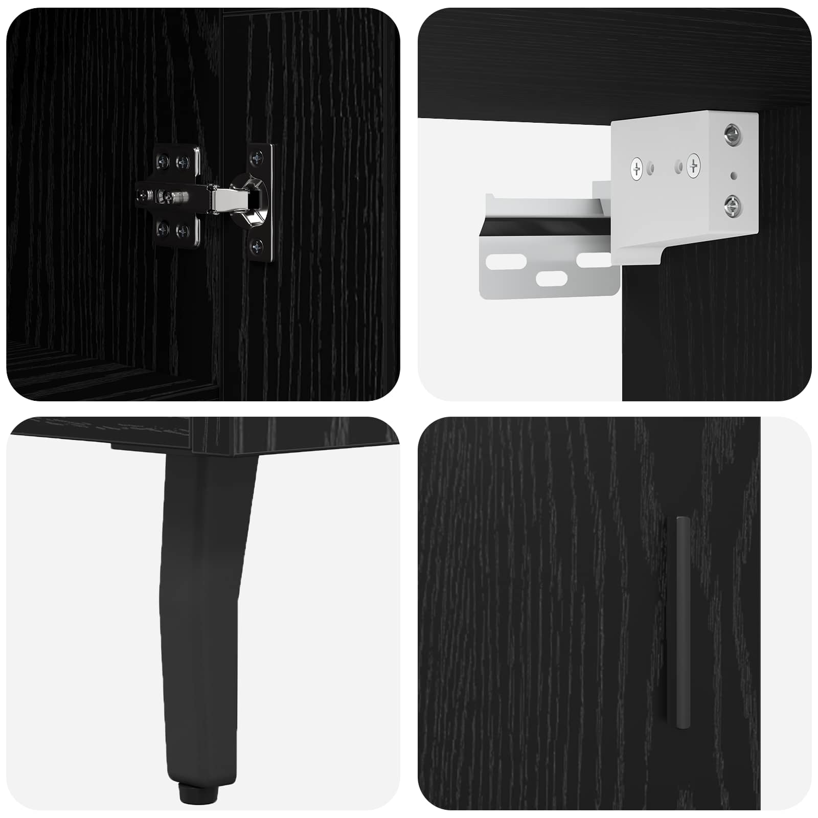 Haut Armoire Chêne noir 69,5 x 34 x 180 cm - XIOS