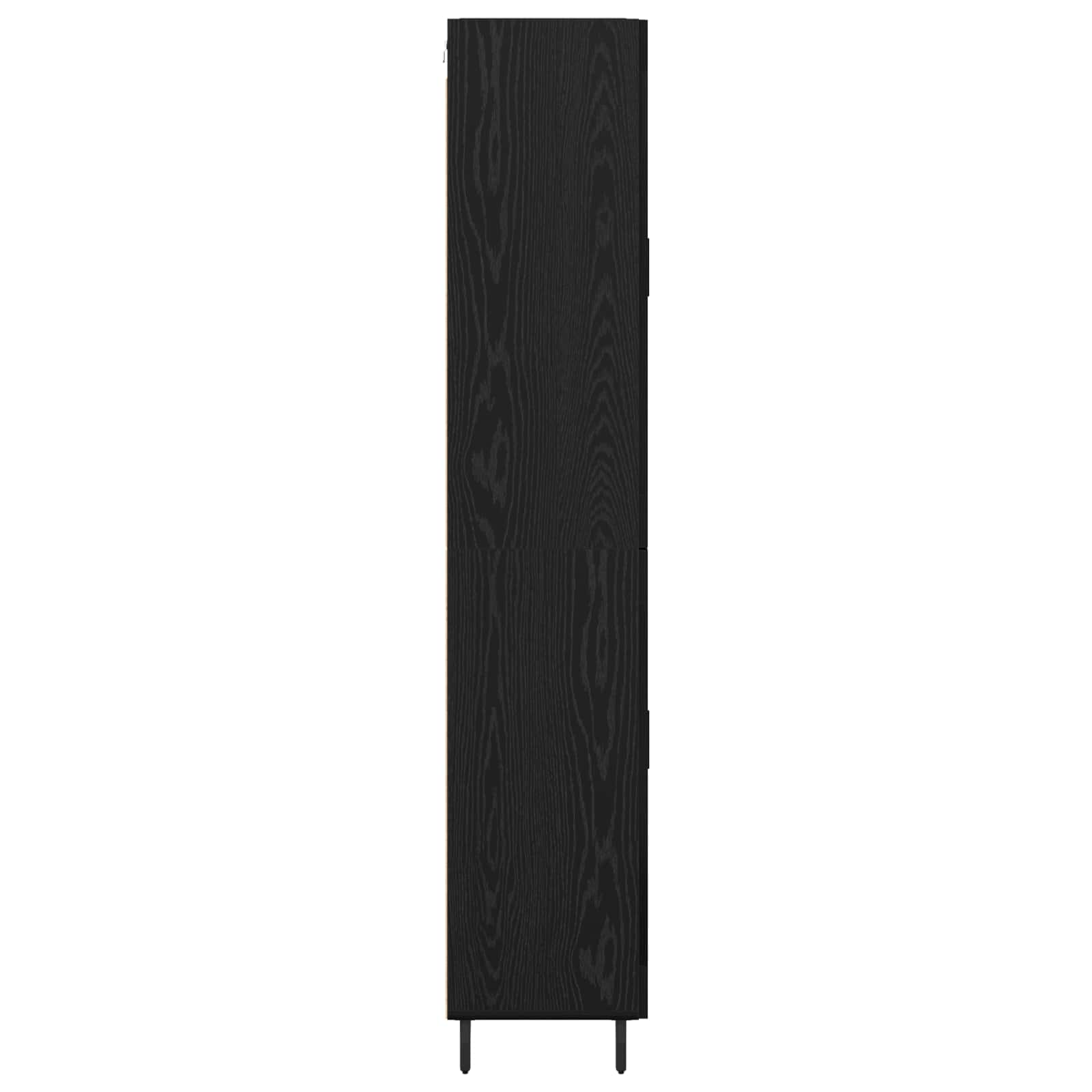 Haut Armoire 2 pc Chêne noir 69,5 x 34 x 180 cm