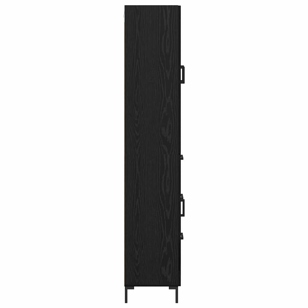Haut Armoire 2 pc Chêne noir 69,5 x 34 x 180 cm
