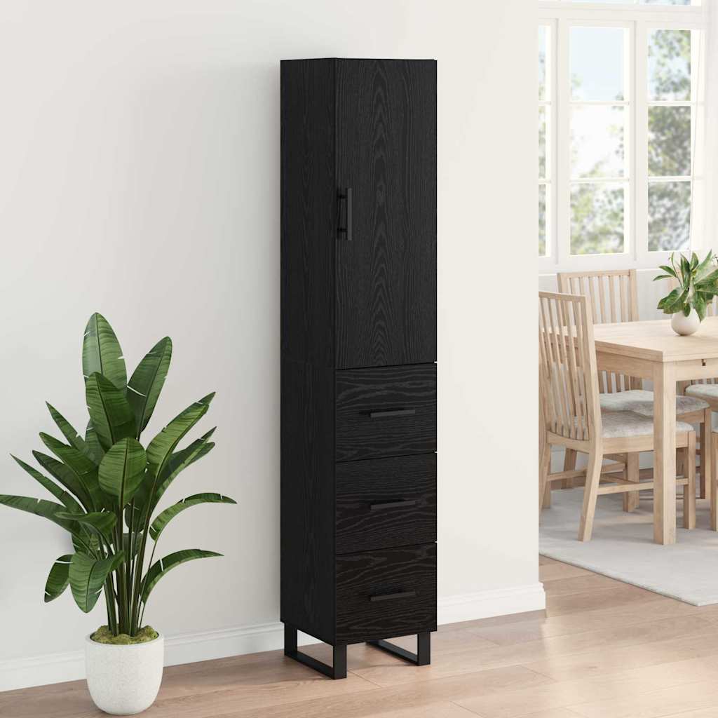 Haut Armoire Chêne noir 34,5 x 34 x 180 cm Bois d'ingénierie - XIOS