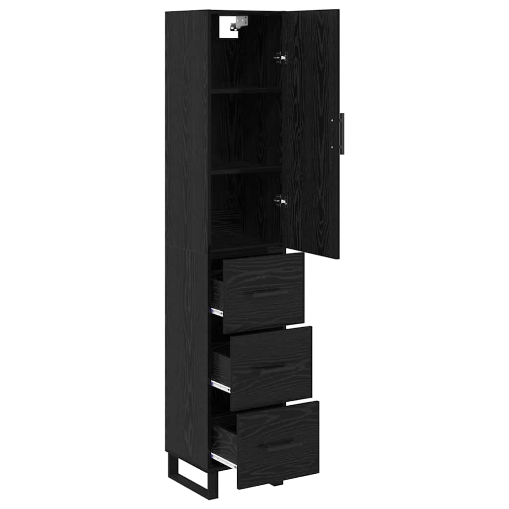 Haut Armoire Chêne noir 34,5 x 34 x 180 cm Bois d'ingénierie - XIOS