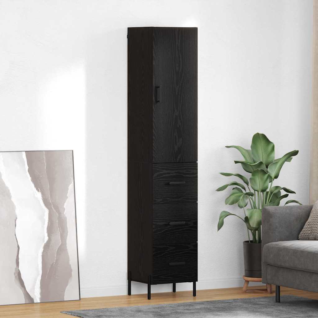 Haut Armoire Chêne noir 34,5 x 34 x 180 cm Bois d'ingénierie - XIOS
