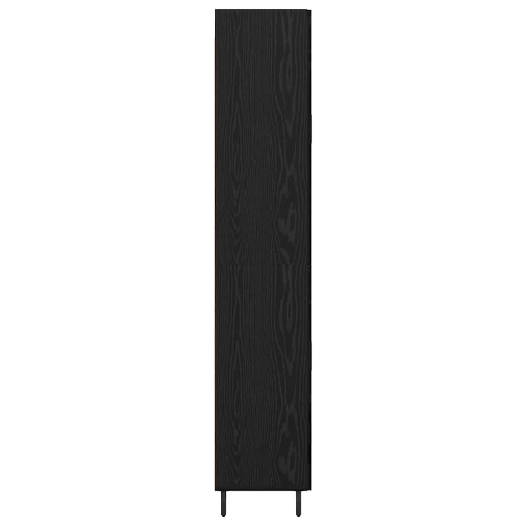 Haut Armoire 2 pc Chêne noir 69,5 x 34 x 180 cm