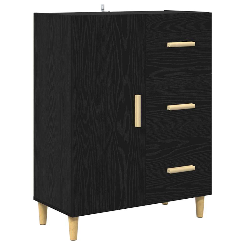 Haut Armoire Montage mural 2 pcs Chêne noir 69,5 x 34 x 180 cm - XIOS