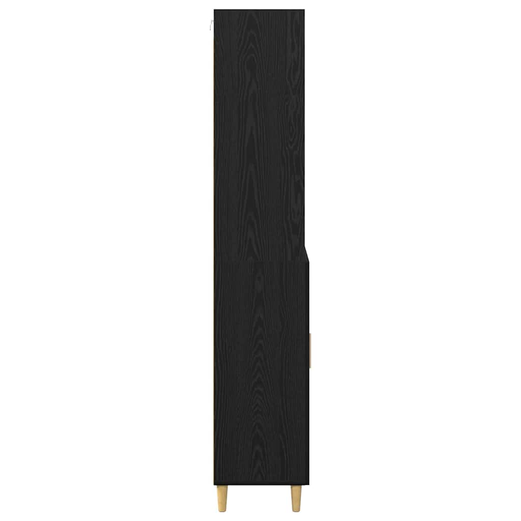 Haut Armoire Montage mural 2 pcs Chêne noir 69,5 x 34 x 180 cm - XIOS