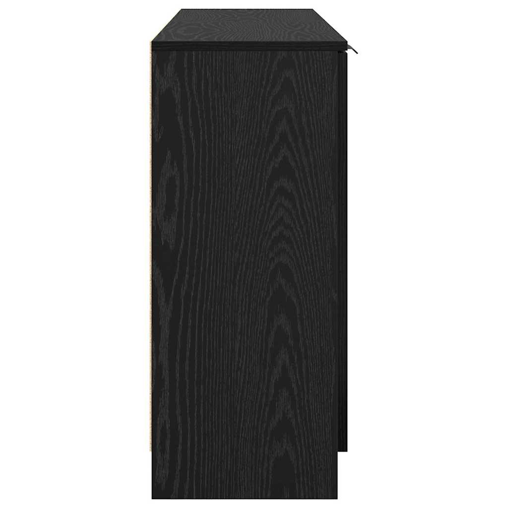 Buffet avec tiroir 3 pcs Chêne noir Bois d'ingénierie - XIOS