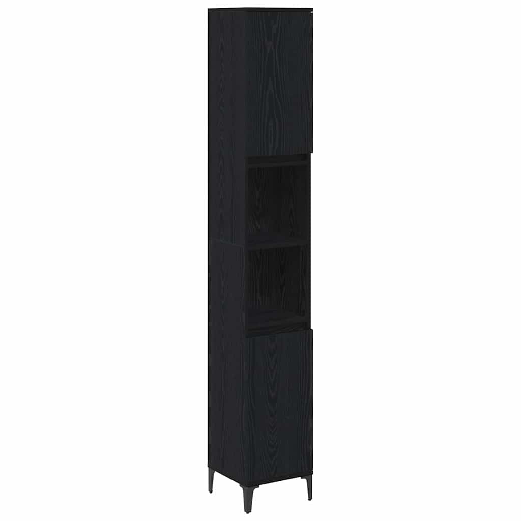 Ensemble de mobilier de salle de bain 3 pièces Chêne noir