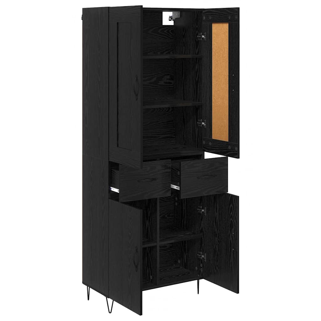 Haut Armoire Chêne noir 69,5 x 34 x 180 cm Bois d'ingénierie - XIOS