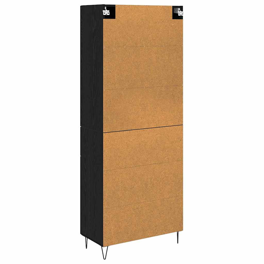 Haut Armoire Chêne noir 69,5 x 34 x 180 cm Bois d'ingénierie - XIOS