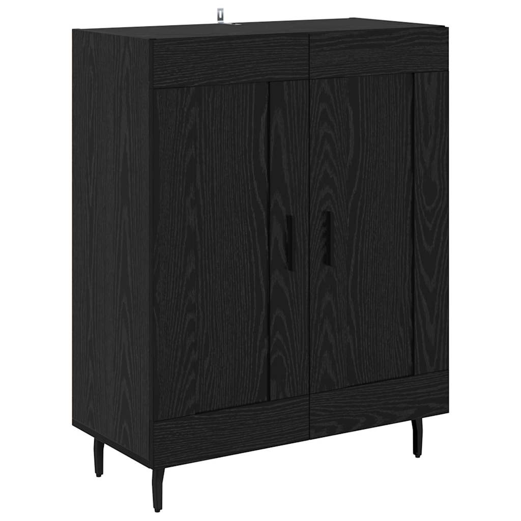 Haut Armoire 2 pcs Chêne noir Bois d'ingénierie - XIOS