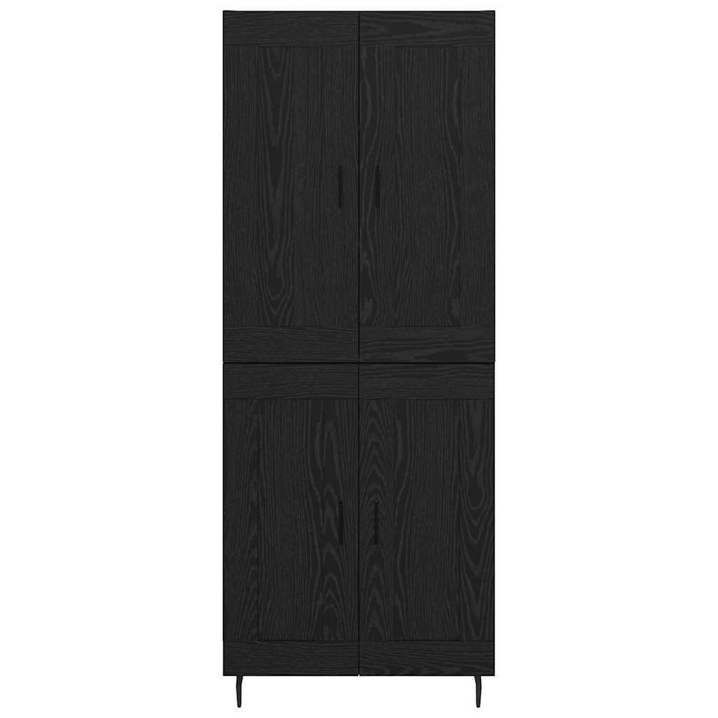 Haut Armoire Montage mural 2 pcs Chêne noir 69,5 x 34 x 180 cm - XIOS