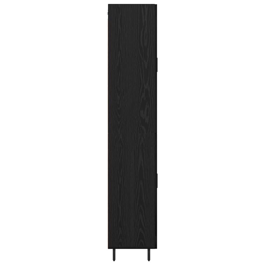 Haut Armoire Montage mural 2 pcs Chêne noir 69,5 x 34 x 180 cm - XIOS