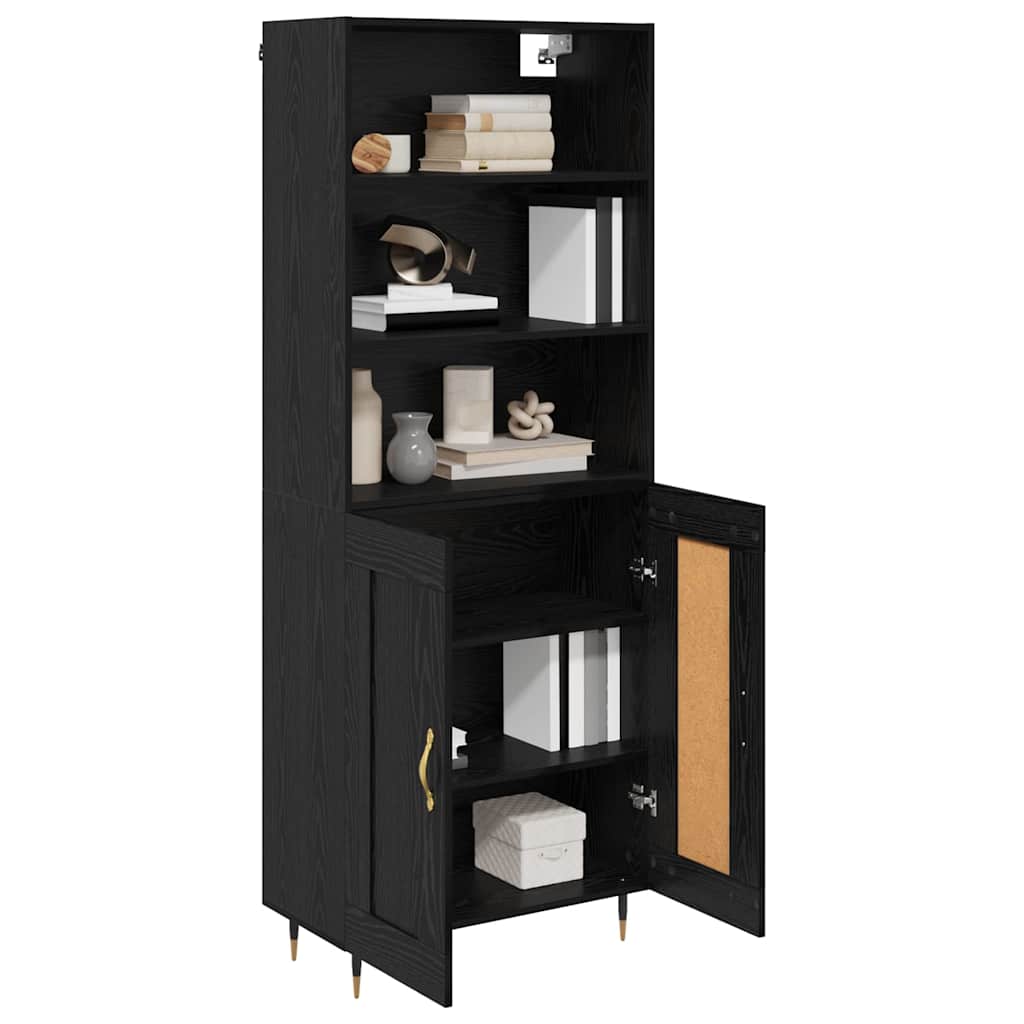 Haut Armoire Chêne noir 69,5 x 34 x 180 cm Bois d'ingénierie - XIOS