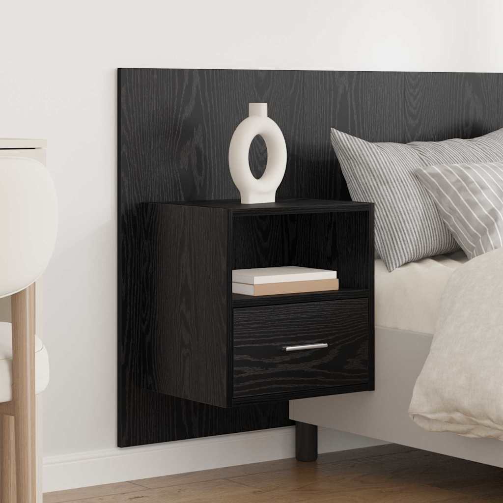 Tête de lit avec armoire 3 pcs Chêne noir Bois d'ingénierie - XIOS