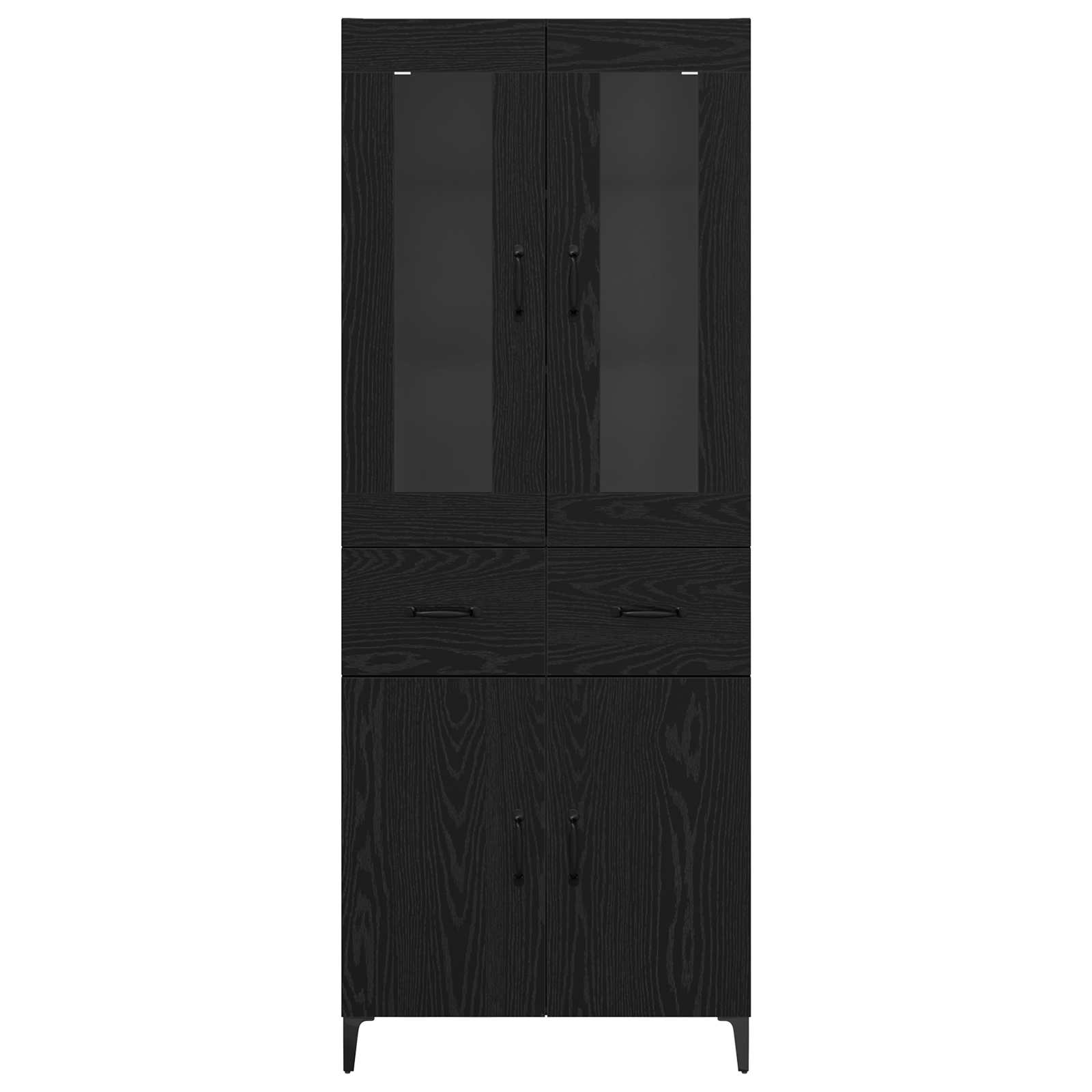 Haut Armoire Chêne noir 69,5 x 34 x 180 cm Bois d'ingénierie - XIOS