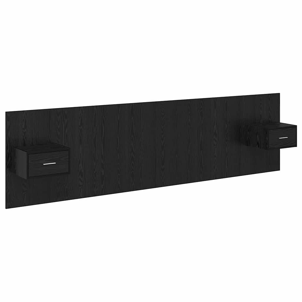 Tête de lit avec armoire 3 pcs Chêne noir Bois d'ingénierie - XIOS