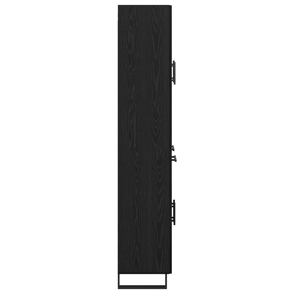 Haut Armoire 2 pc Chêne noir 69,5 x 34 x 180 cm