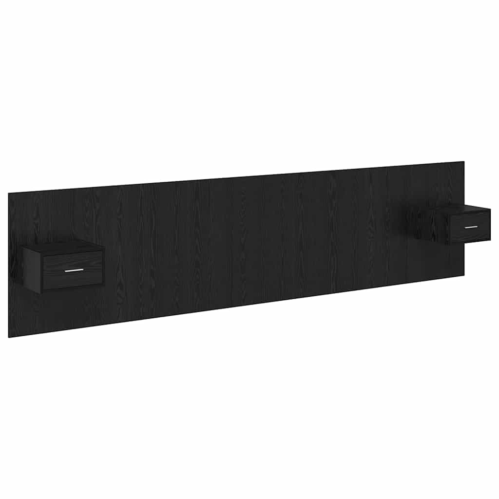 Tête de lit avec armoire 3 pcs Chêne noir Bois d'ingénierie - XIOS