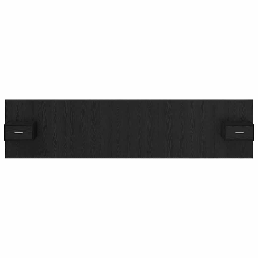 Tête de lit avec armoire 3 pcs Chêne noir Bois d'ingénierie - XIOS