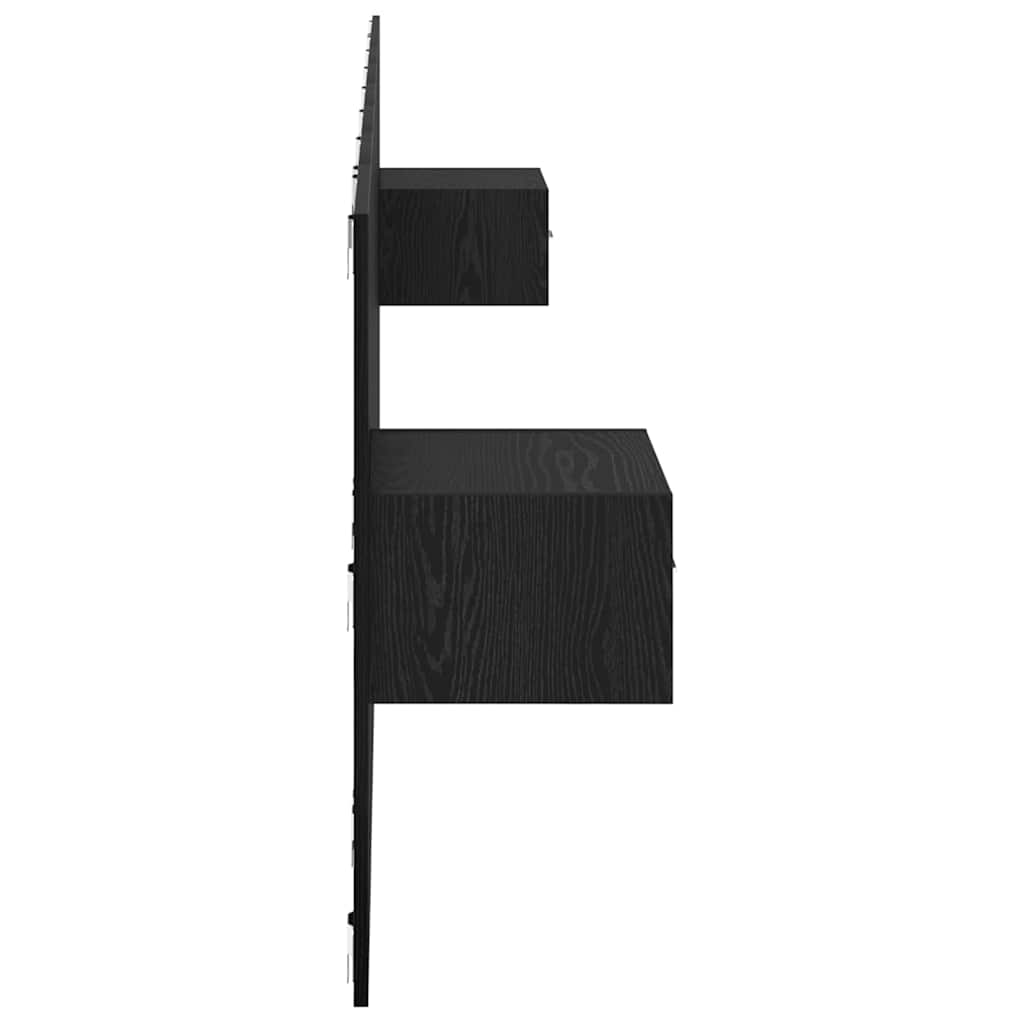 Tête de lit avec armoire 3 pcs Chêne noir Bois d'ingénierie - XIOS