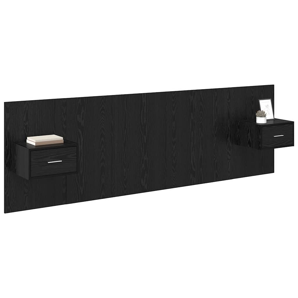 Tête de lit avec armoires 3 pcs Chêne noir Bois d'ingénierie - XIOS