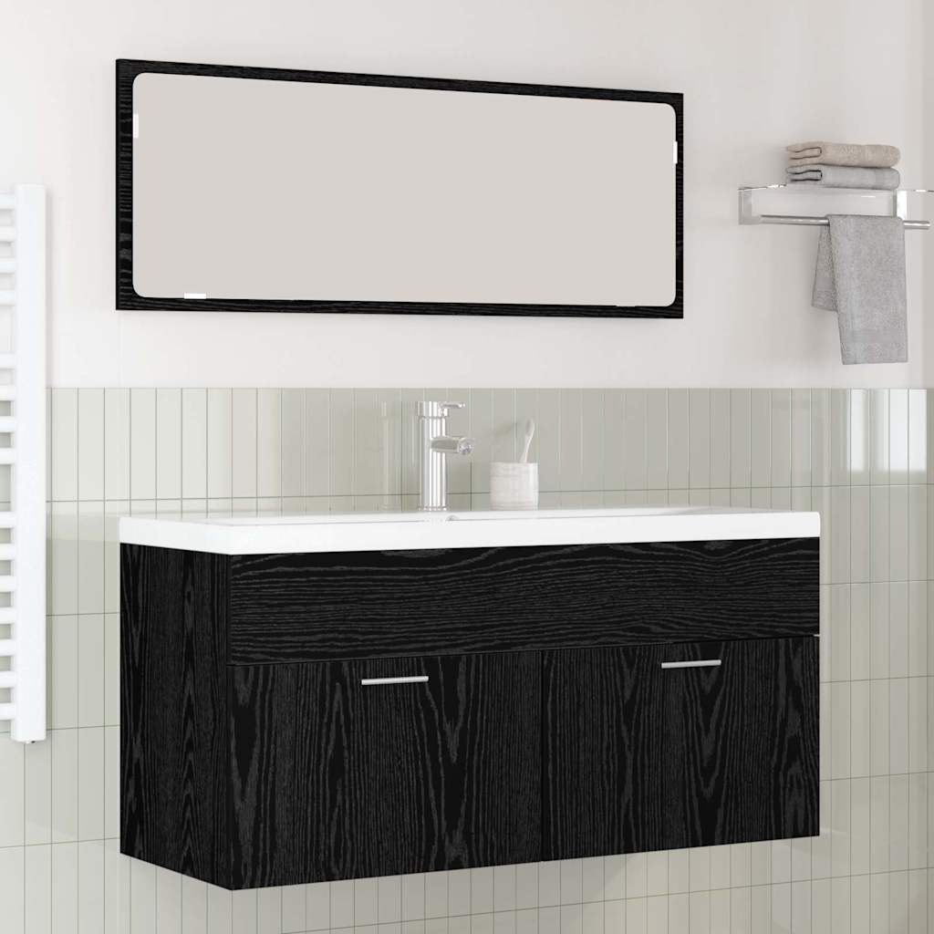Armoire de salle de bain Chêne noir 100 x 38,5 x 46 cm