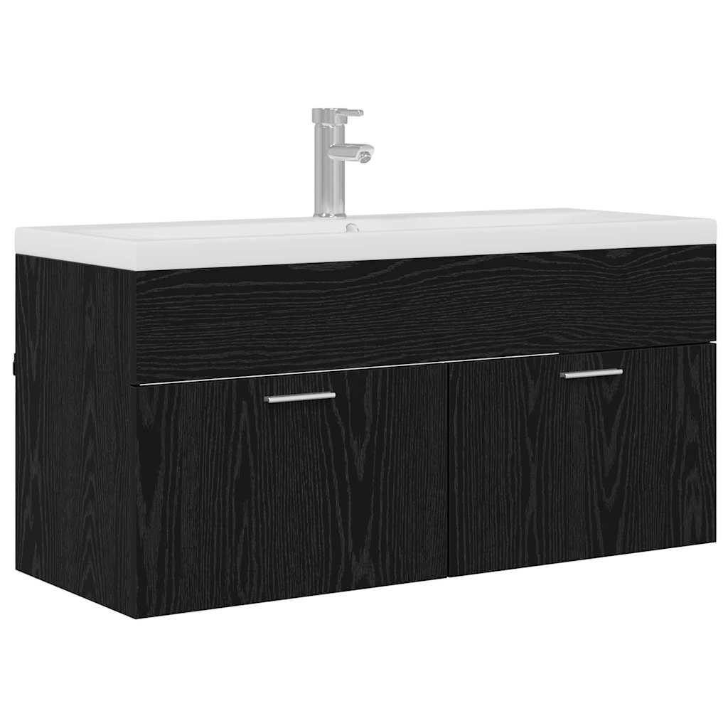 Armoire de salle de bain Chêne noir 100 x 38,5 x 46 cm