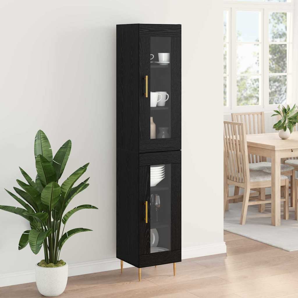 Haut Armoire Chêne noir 34,5 x 34 x 180 cm Bois d'ingénierie - XIOS