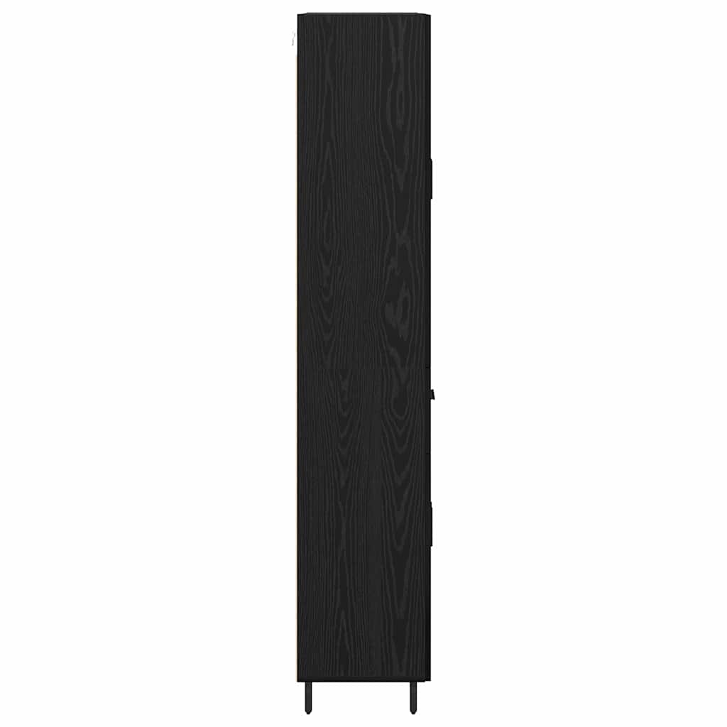 Haut Armoire 2 pc Chêne noir 69,5 x 34 x 180 cm