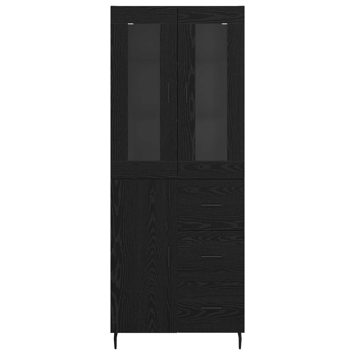 Haut Armoire 2 pc Chêne noir 69,5 x 34 x 180 cm - XIOS