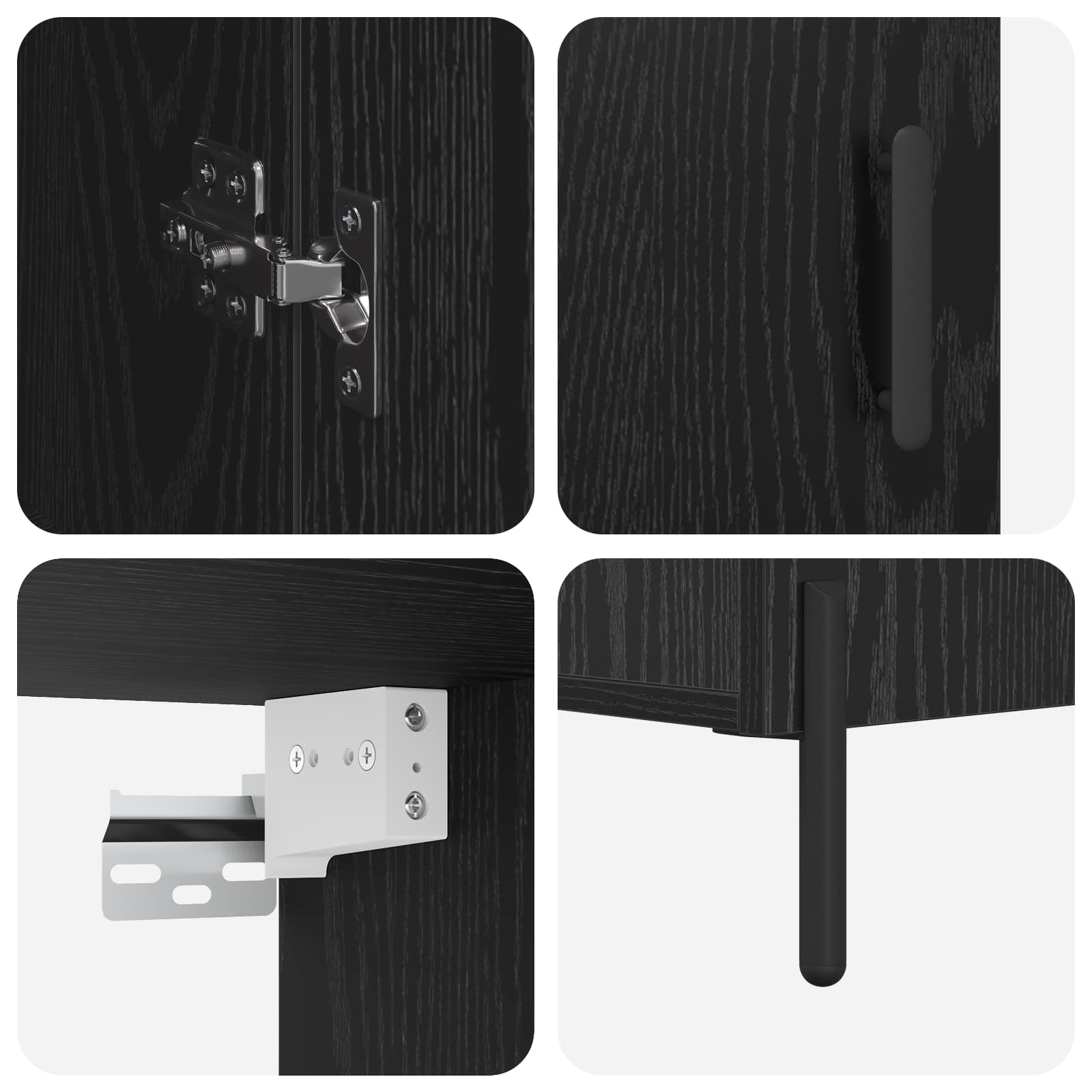 Haut Armoire Chêne noir 69,5 x 34 x 180 cm Bois d'ingénierie - XIOS