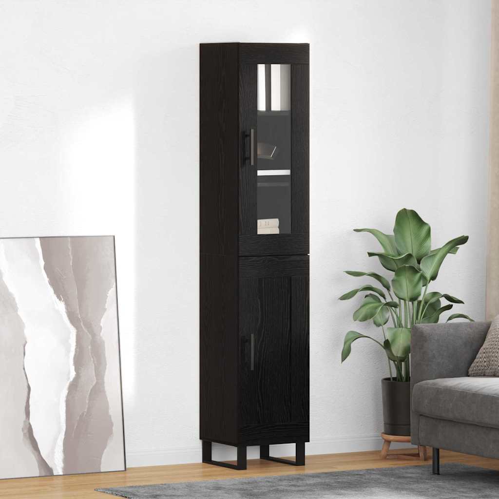 Haut Armoire Chêne noir 69,5 x 34 x 180 cm Bois d'ingénierie - XIOS
