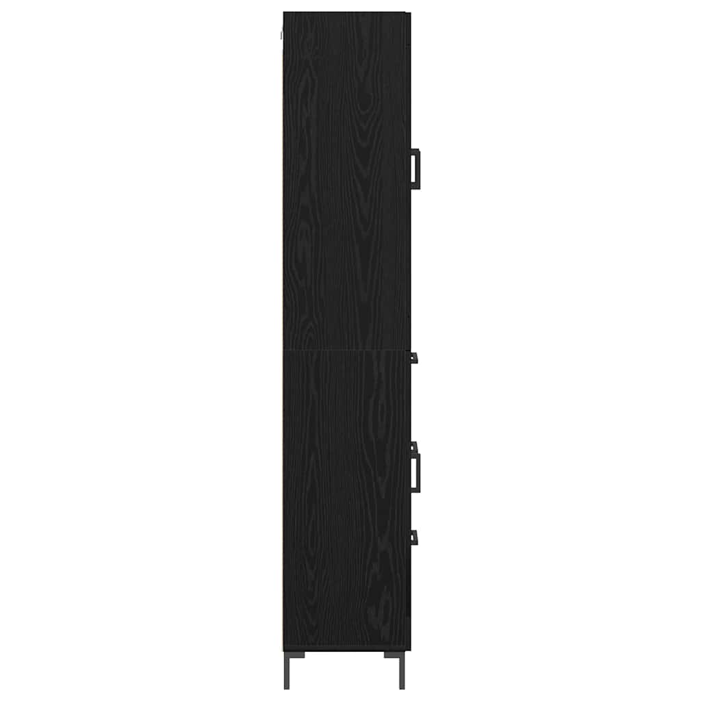 Haut Armoire avec tiroir 2 pcs Chêne noir Bois d'ingénierie - XIOS