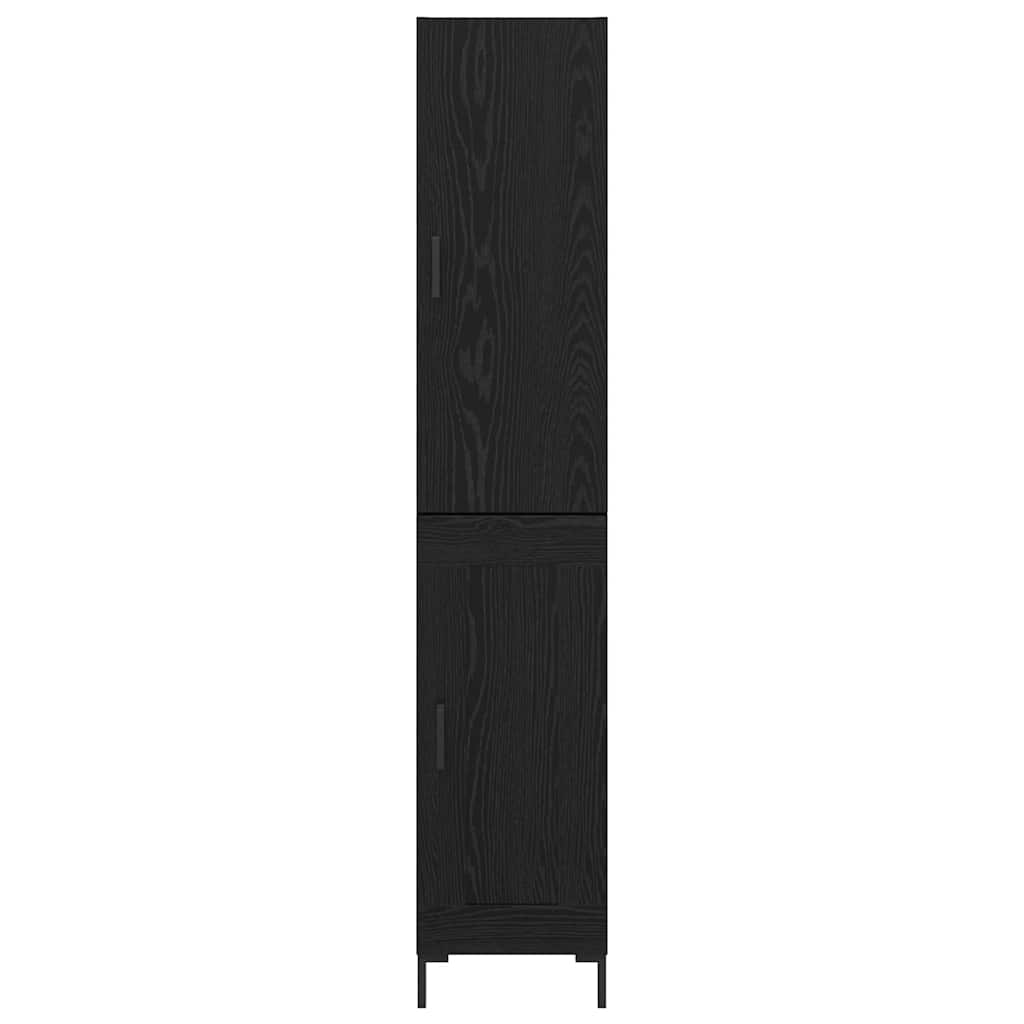 Haut Armoire Montage mural 2 pcs Chêne noir Bois d'ingénierie - XIOS