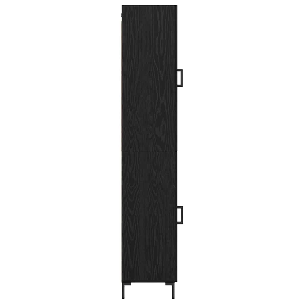 Haut Armoire Montage mural 2 pcs Chêne noir Bois d'ingénierie - XIOS