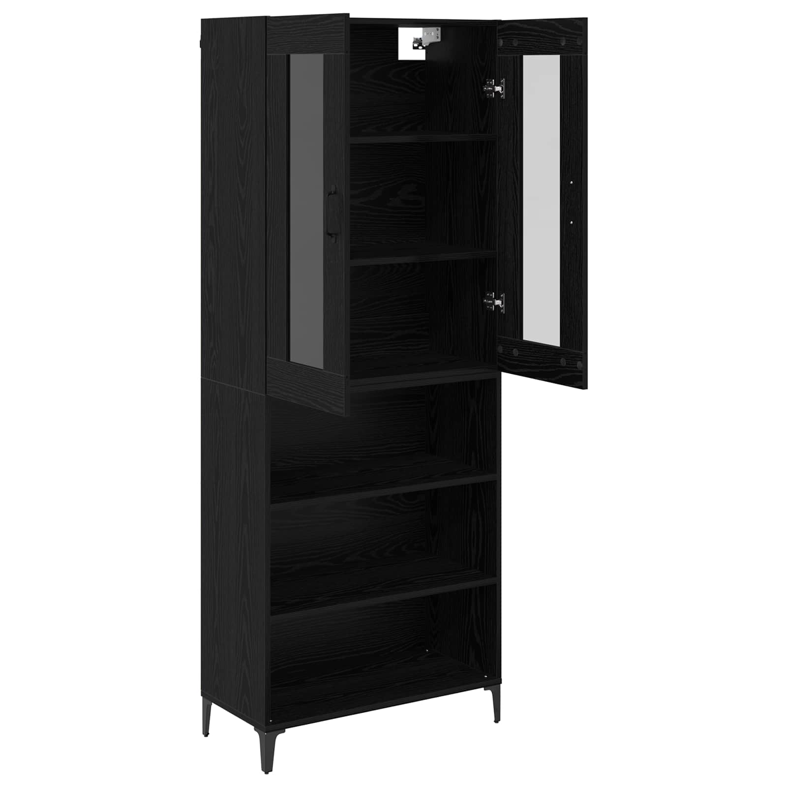 Haut Armoire Chêne noir 69,5 x 34 x 180 cm Bois d'ingénierie - XIOS