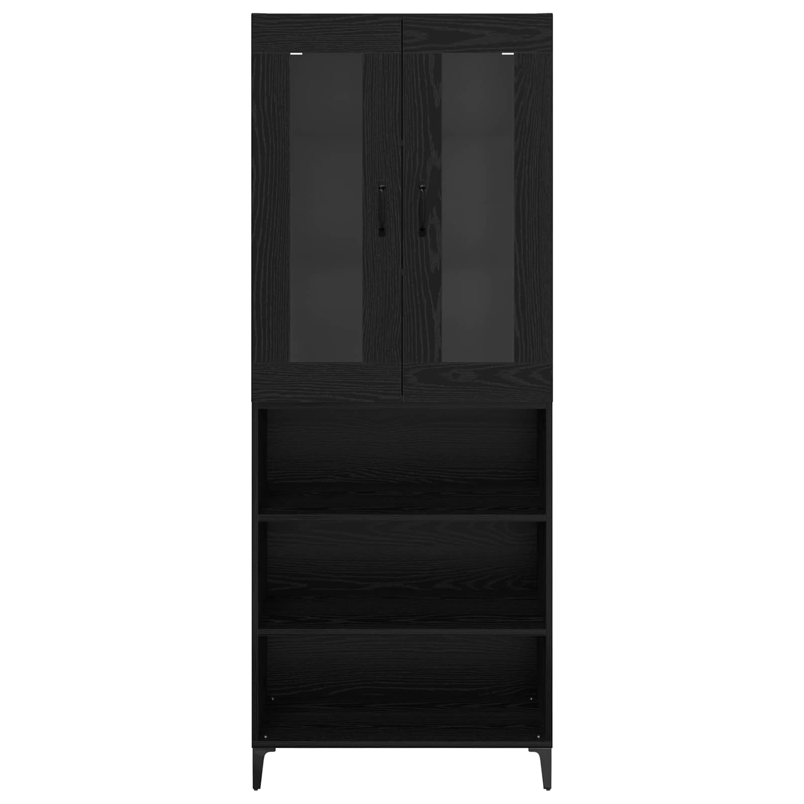 Haut Armoire Chêne noir 69,5 x 34 x 180 cm Bois d'ingénierie - XIOS