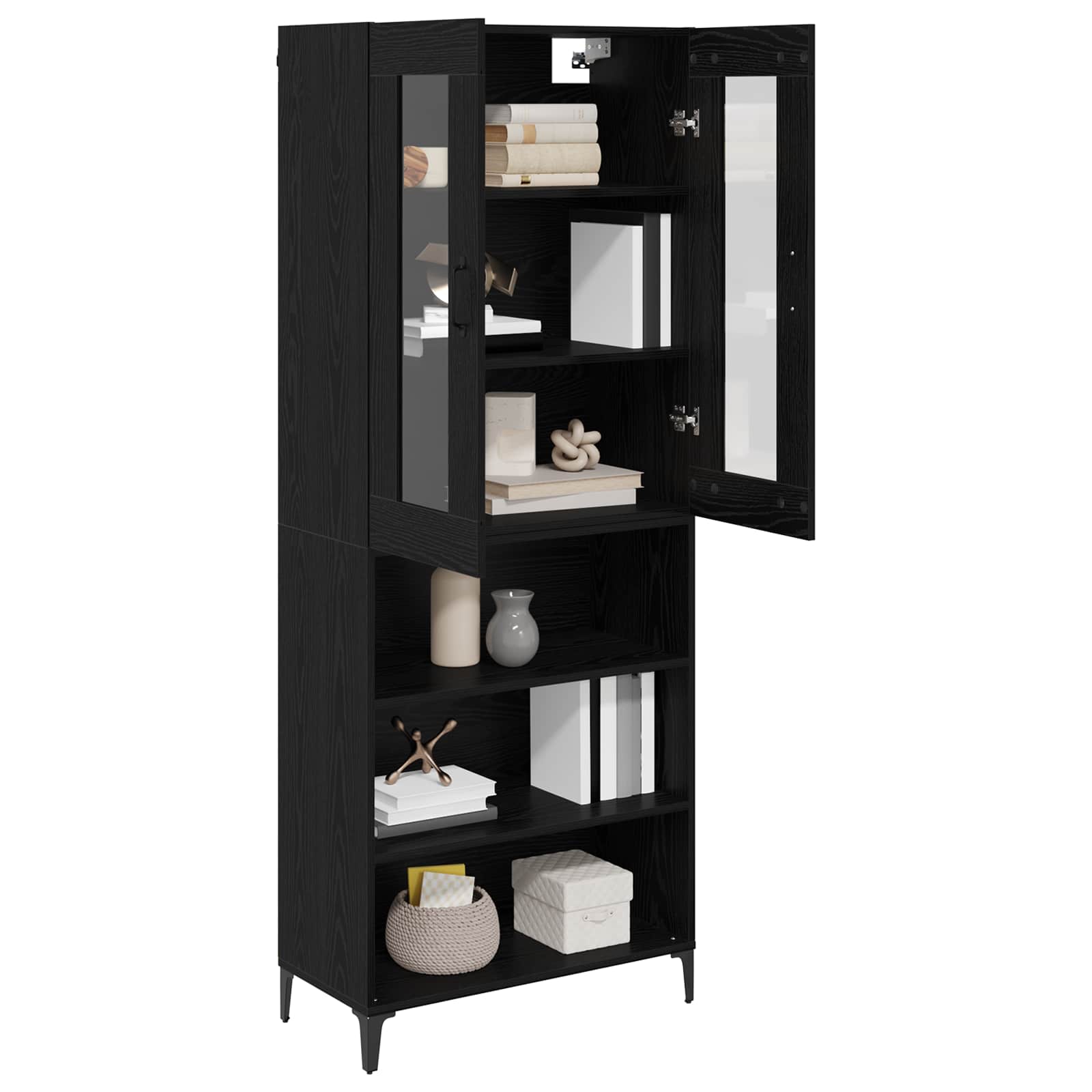 Haut Armoire Chêne noir 69,5 x 34 x 180 cm Bois d'ingénierie - XIOS