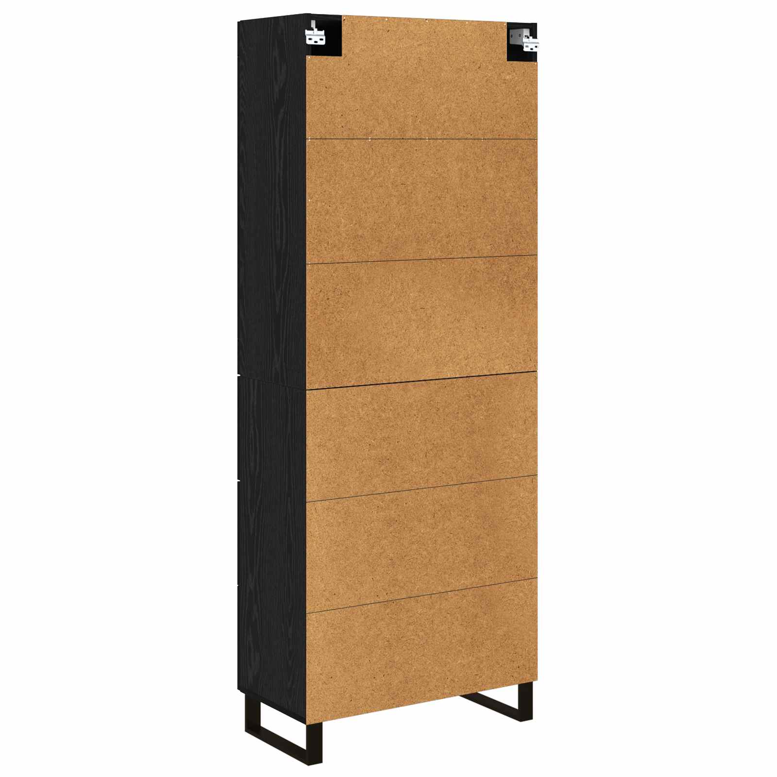 Haut Armoire 2 pc Chêne noir 69,5 x 34 x 180 cm