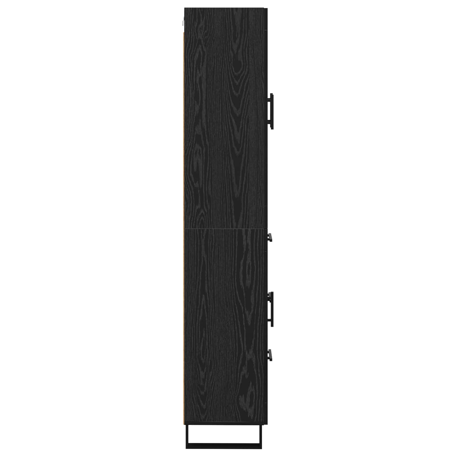 Haut Armoire 2 pc Chêne noir 69,5 x 34 x 180 cm