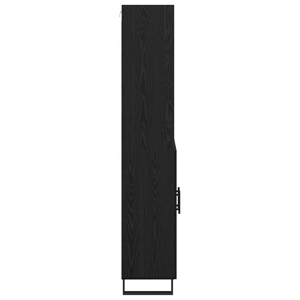 Haut Armoire avec tiroir 2 pcs Chêne noir Bois d'ingénierie - XIOS
