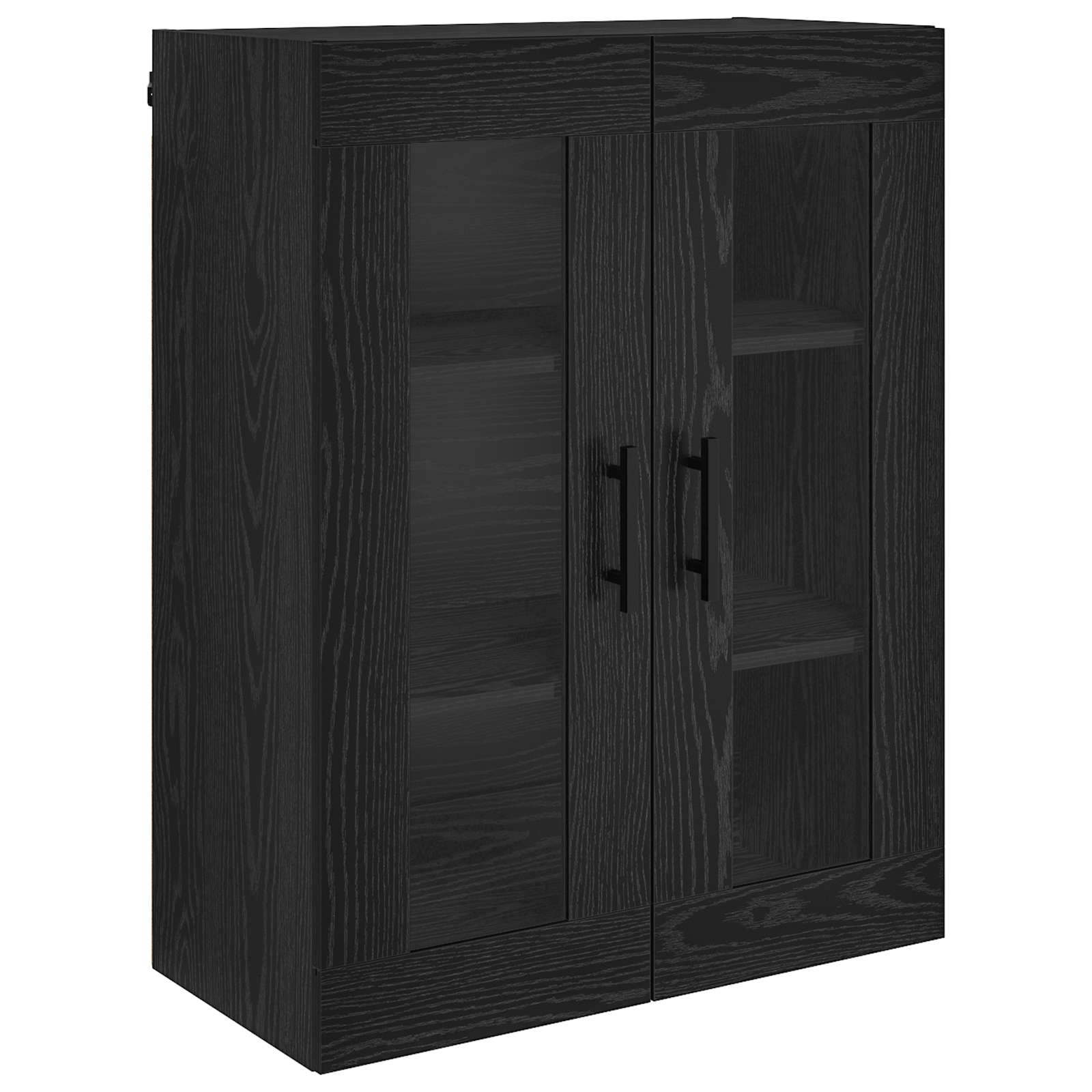 Haut Armoire 2 pc Chêne noir 69,5 x 34 x 180 cm
