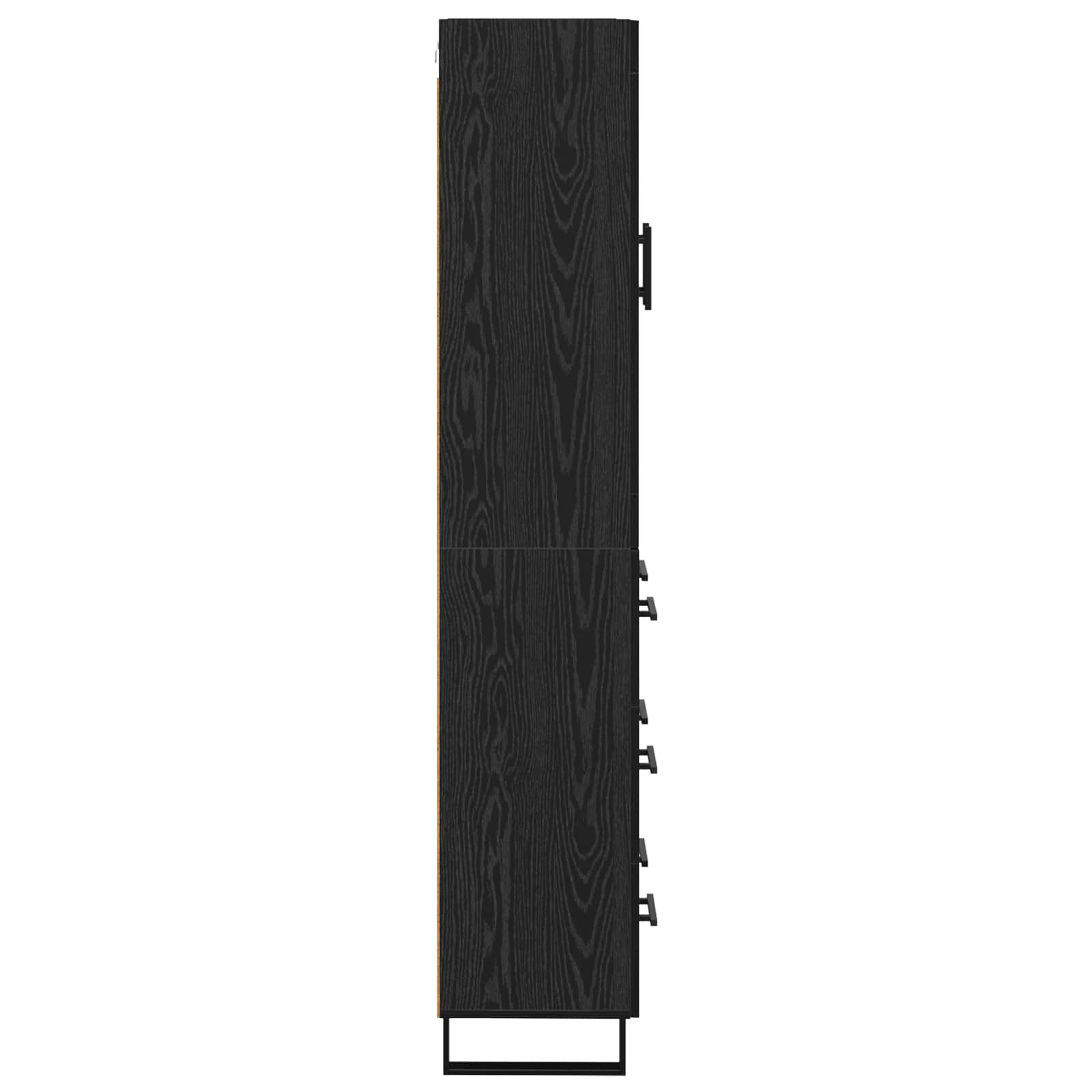 Haut Armoire 2 pc Chêne noir 69,5 x 34 x 180 cm