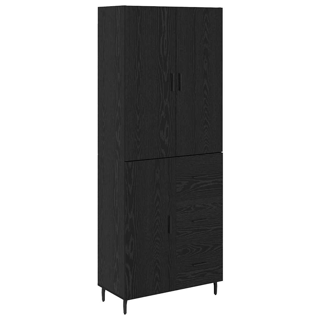 Haut Armoire 2 pc Chêne noir 69,5 x 34 x 180 cm - XIOS