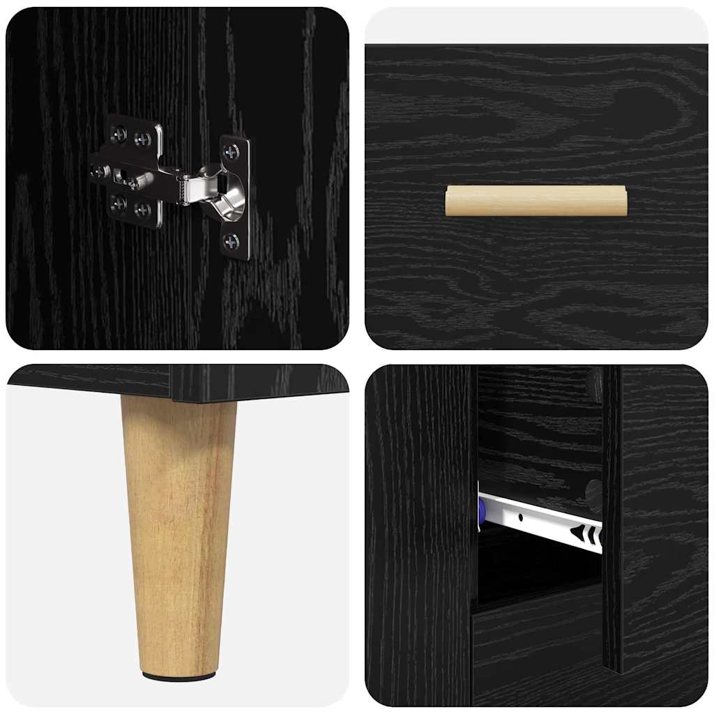 Haut Armoire Chêne noir 34,5 x 34 x 180 cm Bois d'ingénierie - XIOS