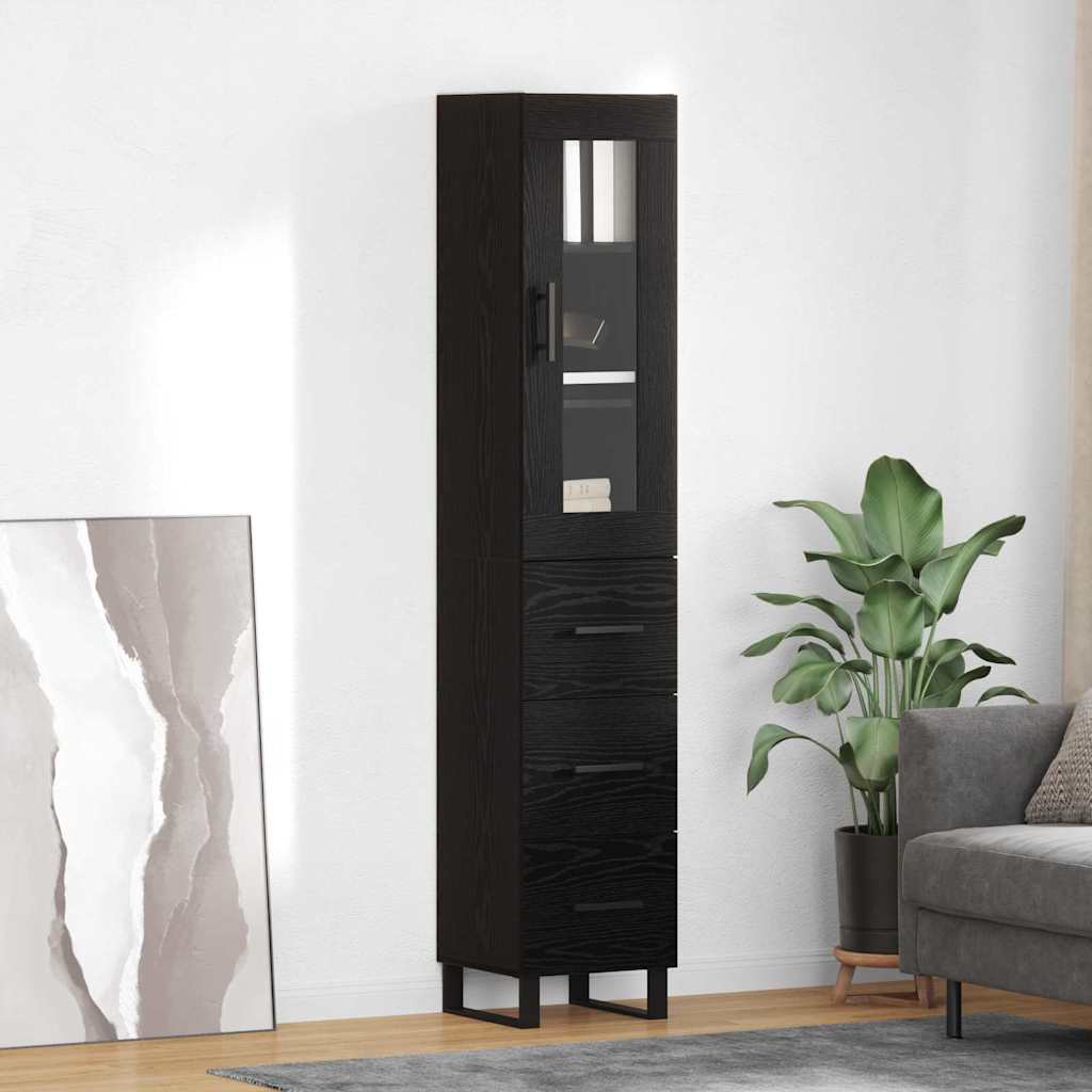 Haut Armoire Chêne noir 69,5 x 34 x 180 cm Bois d'ingénierie - XIOS