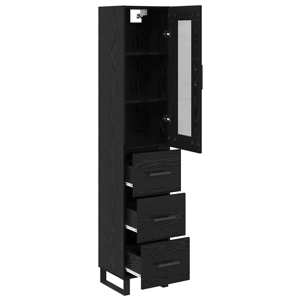 Haut Armoire Chêne noir 69,5 x 34 x 180 cm Bois d'ingénierie - XIOS